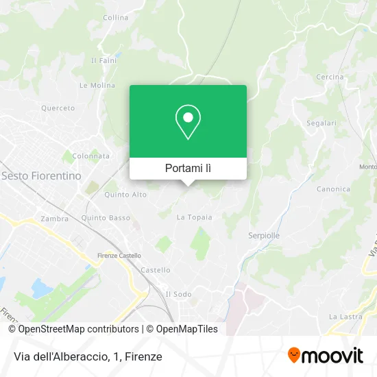 Mappa Via dell'Alberaccio, 1