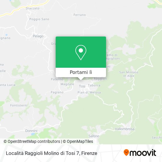 Mappa Località Raggioli Molino di Tosi 7