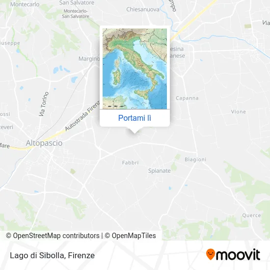 Mappa Lago di Sibolla