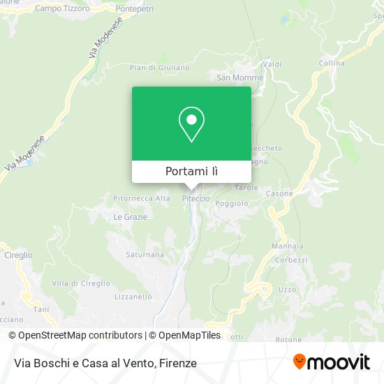 Mappa Via Boschi e Casa al Vento