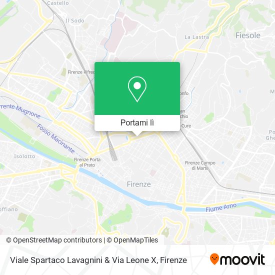Mappa Viale Spartaco Lavagnini & Via Leone X