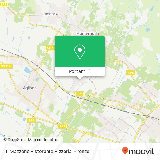 Mappa Il Mazzone Ristorante Pizzeria, Via Palarciano, 6 59013 Montemurlo