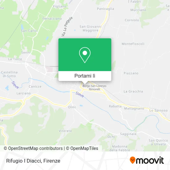 Mappa Rifugio I Diacci