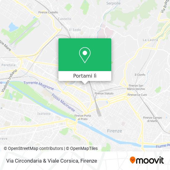 Mappa Via Circondaria & Viale Corsica