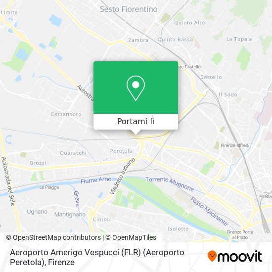 Mappa Aeroporto Amerigo Vespucci (FLR) (Aeroporto Peretola)