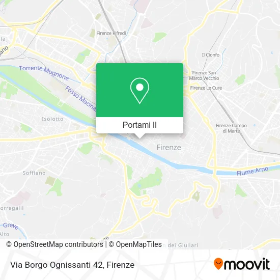 Mappa Via Borgo Ognissanti 42
