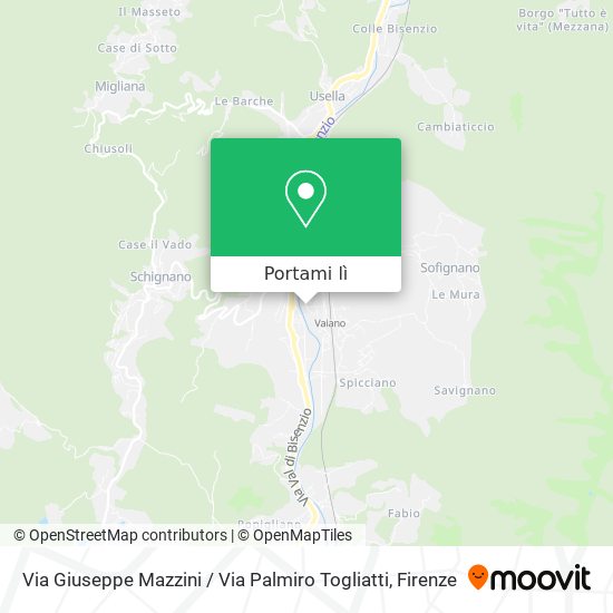Mappa Via Giuseppe Mazzini / Via Palmiro Togliatti