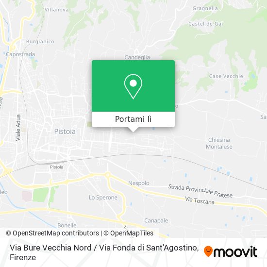 Mappa Via Bure Vecchia Nord / Via Fonda di Sant'Agostino