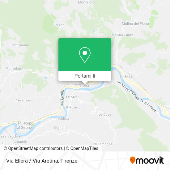 Mappa Via Ellera / Via Aretina