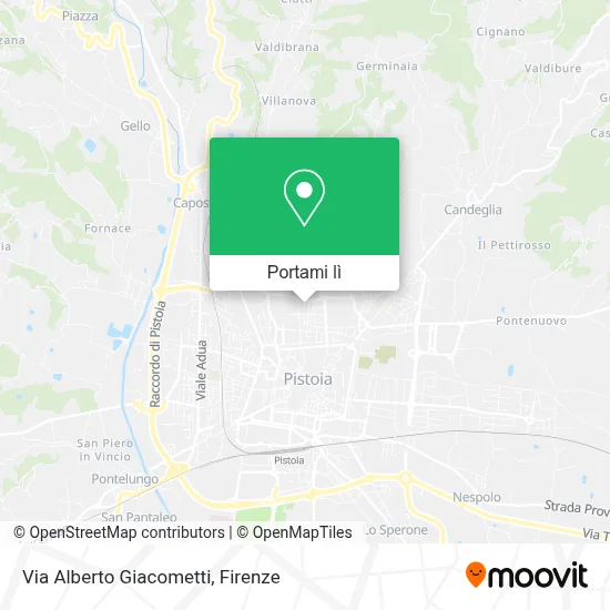Mappa Via Alberto Giacometti