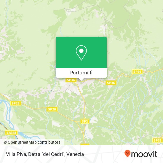 Mappa Villa Piva, Detta "dei Cedri"