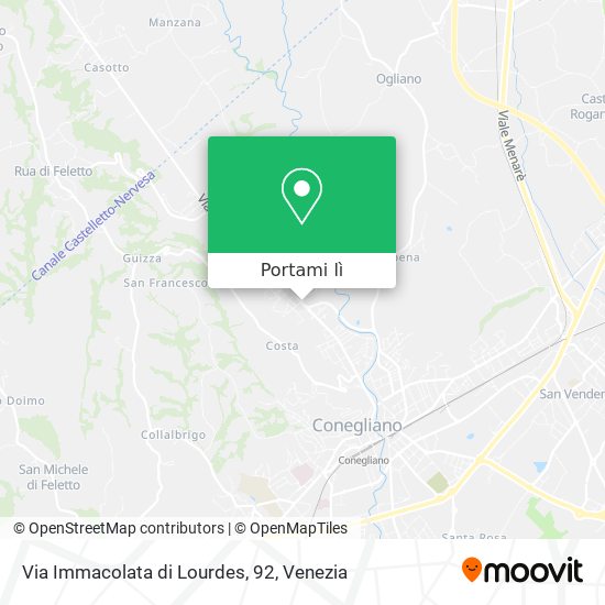 Mappa Via Immacolata di Lourdes, 92
