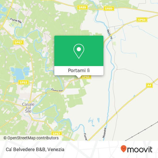 Mappa Ca' Belvedere B&B