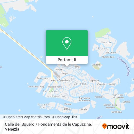 Mappa Calle del Squero / Fondamenta de le Capuzzine