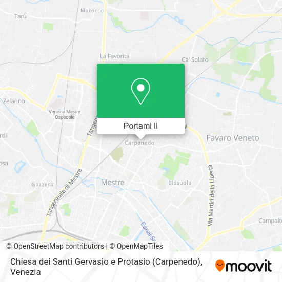 Mappa Chiesa dei Santi Gervasio e Protasio (Carpenedo)
