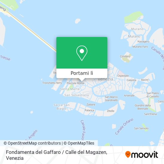 Mappa Fondamenta del Gaffaro / Calle del Magazen