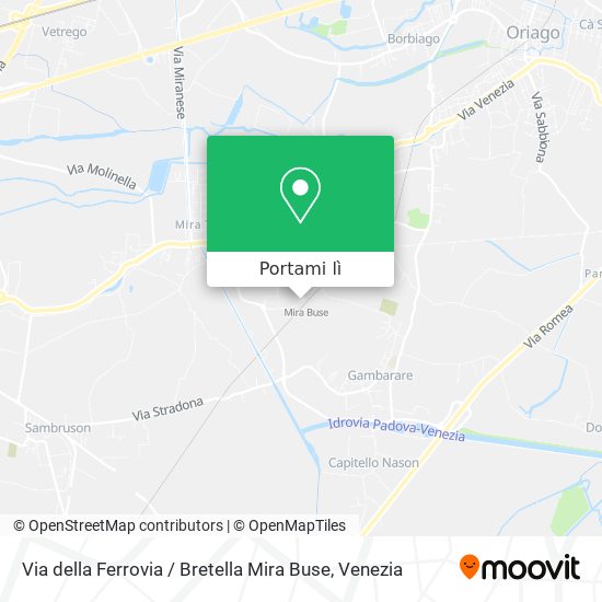Mappa Via della Ferrovia / Bretella Mira Buse