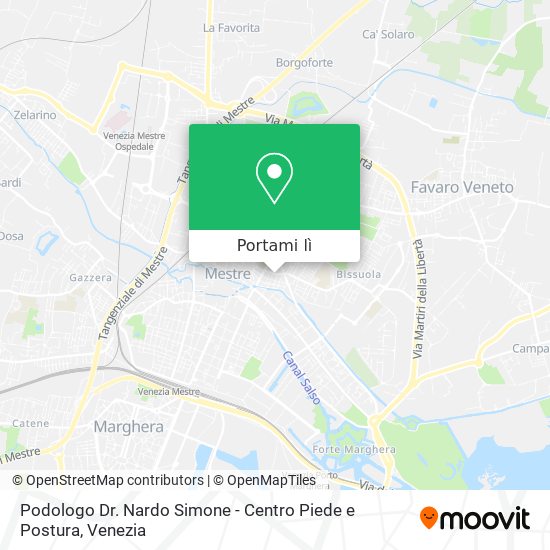 Mappa Podologo Dr. Nardo Simone - Centro Piede e Postura