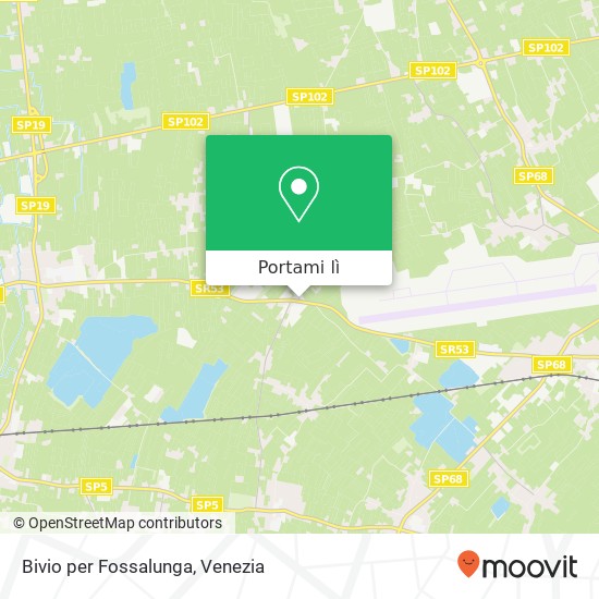 Mappa Bivio per Fossalunga