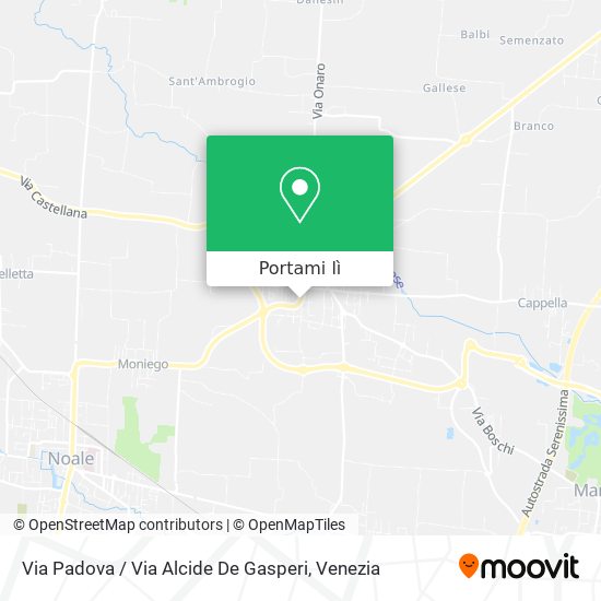Mappa Via Padova / Via Alcide De Gasperi