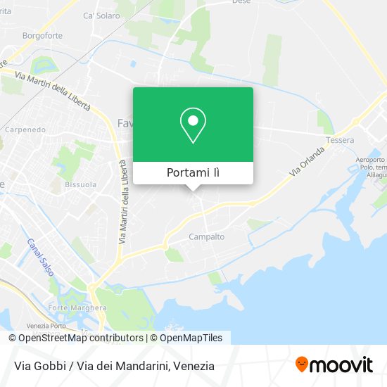 Mappa Via Gobbi / Via dei Mandarini