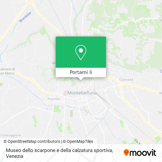 Mappa Museo dello scarpone e della calzatura sportiva