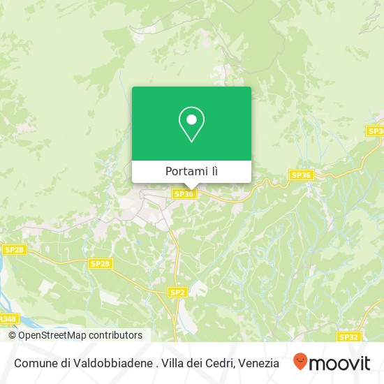 Mappa Comune di Valdobbiadene . Villa dei Cedri