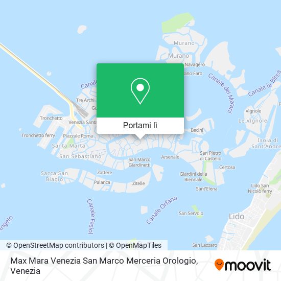 Mappa Max Mara Venezia San Marco Merceria Orologio