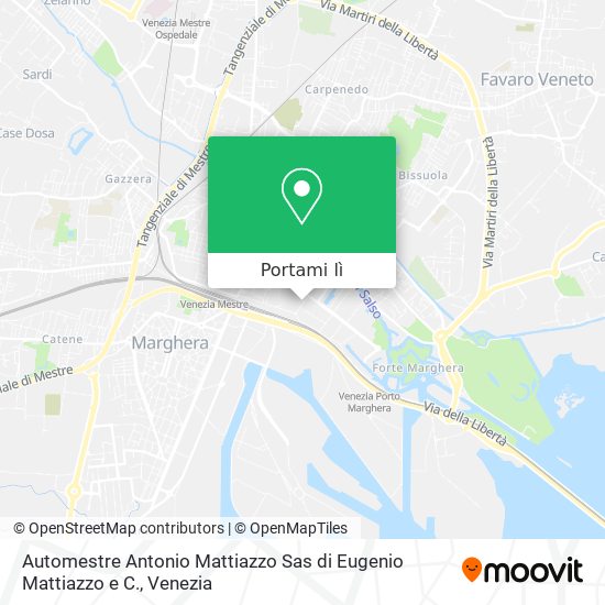 Mappa Automestre Antonio Mattiazzo Sas di Eugenio Mattiazzo e C.