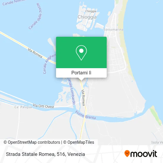 Mappa Strada Statale Romea, 516