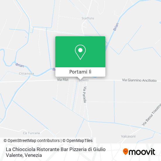 Mappa La Chiocciola Ristorante Bar Pizzeria di Giulio Valente