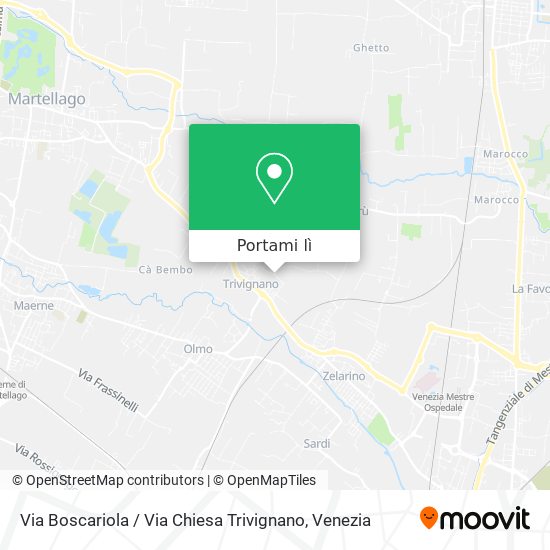 Mappa Via Boscariola / Via Chiesa Trivignano