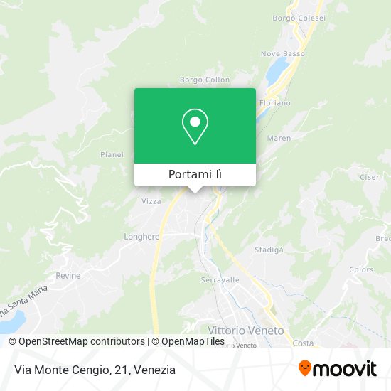 Mappa Via Monte Cengio, 21