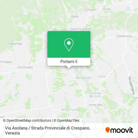 Mappa Via Asolana / Strada Provinciale di Crespano