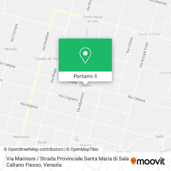 Mappa Via Marinoni / Strada Provinciale Santa Maria di Sala Caltano Fiesso