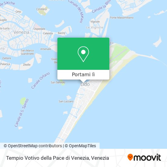 Mappa Tempio Votivo della Pace di Venezia