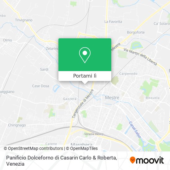Mappa Panificio Dolceforno di Casarin Carlo & Roberta