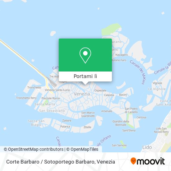 Mappa Corte Barbaro / Sotoportego Barbaro