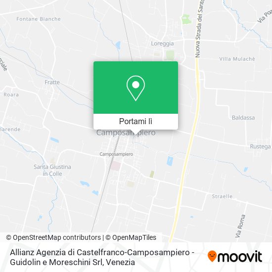 Mappa Allianz Agenzia di Castelfranco-Camposampiero - Guidolin e Moreschini Srl