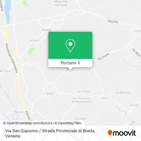 Mappa Via San Giacomo / Strada Provinciale di Breda