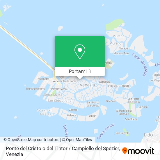 Mappa Ponte del Cristo o del Tintor / Campiello del Spezier