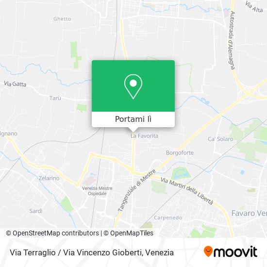 Mappa Via Terraglio / Via Vincenzo Gioberti