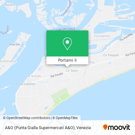 Mappa A&O (Punta Gialla Supermercati A&O)