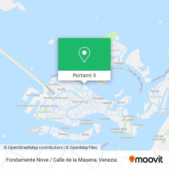 Mappa Fondamente Nove / Calle de la Masena