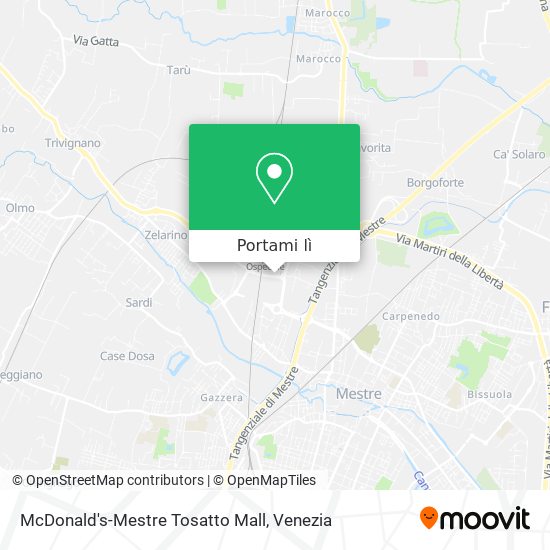 Mappa McDonald's-Mestre Tosatto Mall