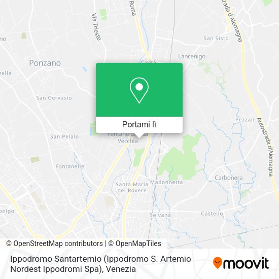 Mappa Ippodromo Santartemio (Ippodromo S. Artemio Nordest Ippodromi Spa)