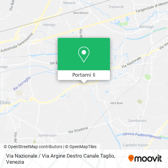 Mappa Via Nazionale / Via Argine Destro Canale Taglio