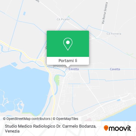 Mappa Studio Medico Radiologico Dr. Carmelo Bodanza