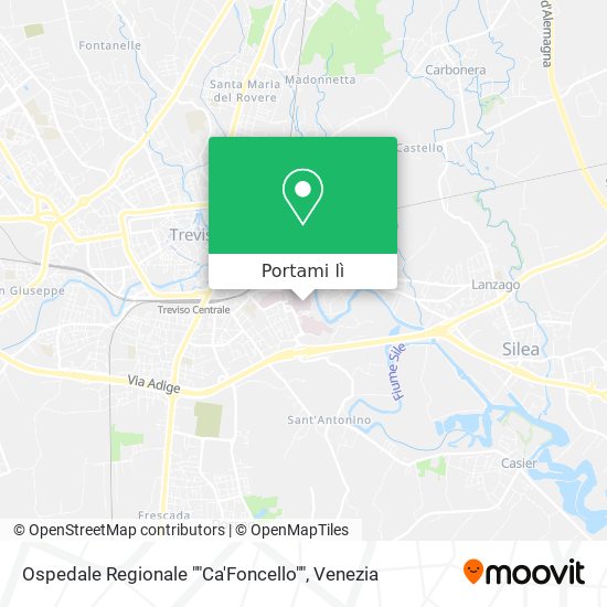 Mappa Ospedale Regionale ""Ca'Foncello""