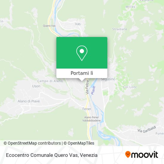 Mappa Ecocentro Comunale Quero Vas